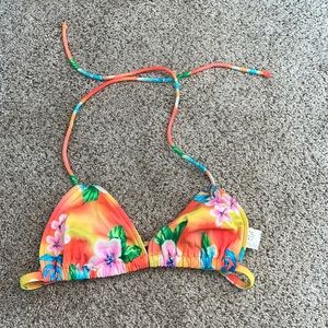 Floral bikini top